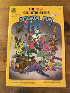 The Real Ghostbusters Sticker Fun von Golden Books 1990 Lick & Stick ungeschnitten unbenutzt - Bild 1 von 15