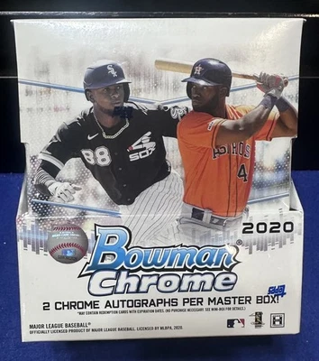 2020 Bowman Chrome Baseball Factory Sealed HOBBY BOX (2 Autos/Box) QTY AVAILABLE - Image 1 of 4