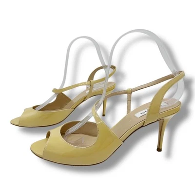 Tacones LK Bennett London charol amarillo punta abierta talla 40 Foto 1 de 4