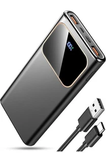 Coucur Power Bank - Caricabatterie portatile USB C con display a LED, 10000 mAh, - Zdjęcie 1 z 7