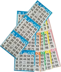 Tarjetas de juego de papel de bingo - 3 tarjetas - 5 hojas - 100 libros de 5 hojas - Imagen 1 de 12