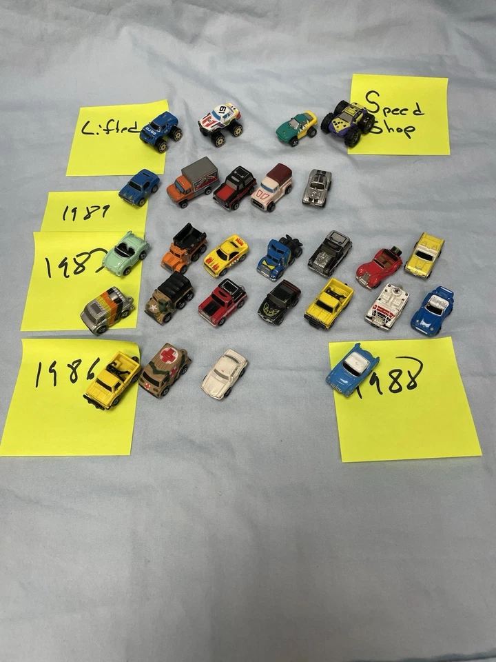Galoob Micro Machines Vintage 1986 1987 1988 1989 Lot of 27 Lifted Speed Shop - Image 1 of 4