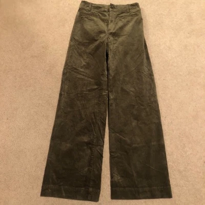 Pantalones de pana Anthropologie Maeve The Colette pierna ancha talla 28 verde oliva Foto 1 de 4