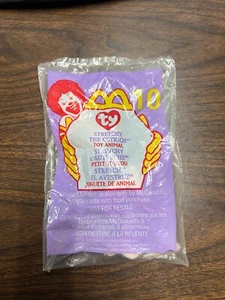TY Teenie Beanie Baby McDonalds #10 Stretchy the Ostrich 93/99 Rare W/Errors NEW - Picture 1 of 7