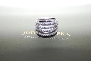 NUEVO Anillo Judith Ripka Esterlina Varias Filas 6.5 - Imagen 1 de 6