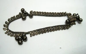 Vintage Sterling Silber Indianer Buch Kette Glocke Fußkettchen / Armband 15 Gramm - Bild 1 von 3