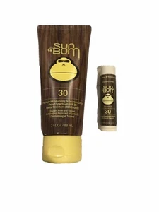 Sun Bum Premium crema solare lozione protezione solare 3 oz SPF 30 + balsamo labbra cocco SPF 30 - Foto 1 di 2