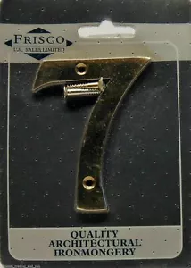 Solid Brass House Door Numbers Large 3"/76mm x 3mm Office Gate 0123456789 - Picture 1 of 12