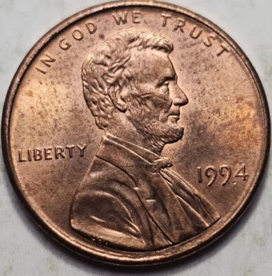 1994-P DDR Lincoln Memorial Cent Doubled Die Reverse WDDR-17 Red Variety Columns - Image 1 of 4