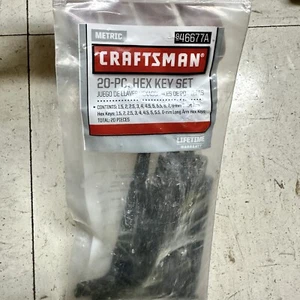 NEW 20PC Craftsman 46677A Metric Allen Hex Key Wrench Set - Picture 1 of 1