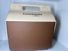VINTAGE Lunchmate by Igloo Brown Tan 1983 Lunch Box Cooler Small Ice Chest