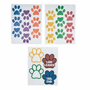 Classroom Paw-Shaped Floor Clings - Educational - 22 Pieces - Picture 1 of 2