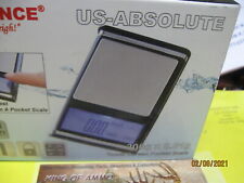 US Balance Absolute Pocket Scale 0.01 Gram 200g Touch Screen Gram OZ Grain Carat