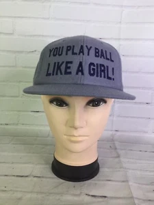 Sandlot Ham Porter You Play Ball Like A Girl Logo Strapback Hat Cap Adult OSFM - Picture 1 of 8