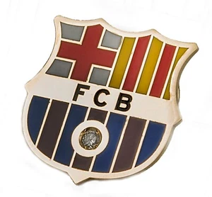 FC Barcelona Pin Oro de Ley 18K Esmaltado Unisex Emblema de Equipo de Fútbol - Imagen 1 de 6