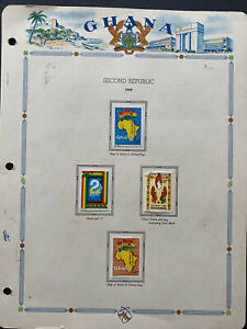GHANA 1969, SECOND REPUBLIC, Stamps & Mini-sheet, unused, MNH