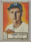 1952 Topps #136 Johnny Schmitz G-VG Condition