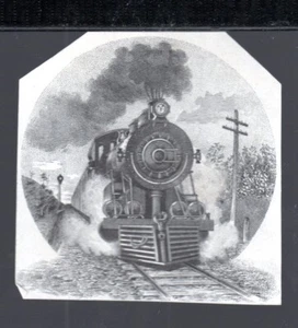 ABNC 'Coming Down the Track' Vignette Railroad Engraving Intaglio 1900s - Picture 1 of 2