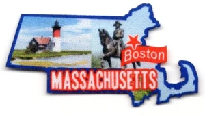 BOSTON MASSACHUSETTS Iron On Printed Patch - Picture 1 of 1