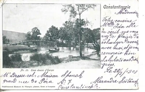 1903 TURKEY CONSTANTINOPLEEUROPEAN FRESH WATERS AUSTRIAN POST OFFICE LEVANT - Picture 1 of 2