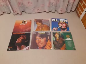 Collection of 6 Glen Campbell vinyl LPs Wichita Lineman Live Country Records - Picture 1 of 1