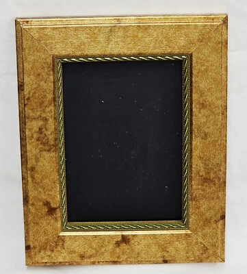 Marco de fotos de madera con cuerda de bronce dorado bruñido Burnes of Boston 4,5" x 6,5" Foto 1 de 4