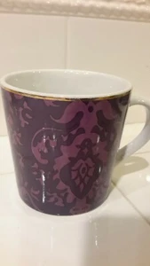 Starbucks Tapestry Brocade Mug Cup Purple Coffee w/Gold Rim 2004 Pre-owned - Picture 1 of 6