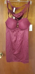 Gillian O'Malley Intimate Night Gown Sexy burgundy size small - Bild 1 von 2