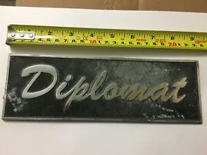 Etichetta targa diplomatica in metallo piccola insegna vintage pubblicità da collezione - Foto 1 di 1