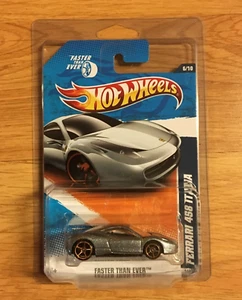 Hot Wheels 6/10 FERRARI 458 ITALIA FTE Faster Than Ever 2011 ProPack Silver - Picture 1 of 4