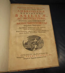 1722 PURICELLI Ambrosianae Mediolani basilicae monasterii Milano Sant' Ambrogio - Foto 1 di 17