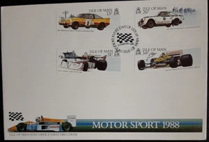 (ISM-209) ISLA DE MAN FDC 1988 deportes de motor en isla de man - Imagen 1 de 1