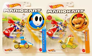 HELLBLAU SHY GUY & BOWSER Hot Wheels Mario Kart Die-Cast Rennwagen - Bild 1 von 1