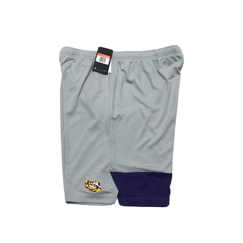 Nike LSU Tigers Football Game Shorts Men's Size Large Gray Purple NWT Cover
