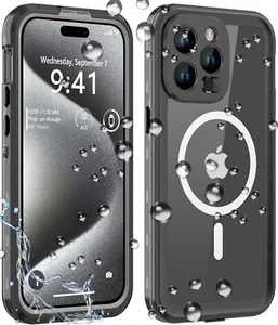 Custodia impermeabile per iPhone 15 14 13 Pro Max Plus antiurto resistente - Foto 1 di 20