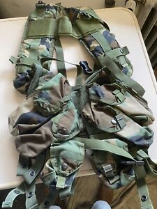 US Army Tactical Enhanced Load Bearing Vest Lbv Vest Woodland Camouflage