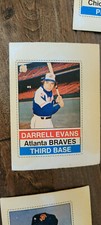 1976 HOSTESS TWINKIES UNCUT CARD DARRELL EVANS ATLANTA BRAVES GIANTS TIGERS # 24