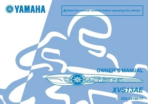Yamaha Owners Manual Book 2014 V-Star 1300 XVS13AE - Picture 1 of 12