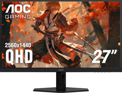 AOC - 27" Q27G40XMN Mini-LED, QHD, 180hz Gaming Monitor - Black - Image 1 of 4