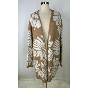 Anthropologie Floral Oversized Long Sleeve Open Cardigan Size L - Bild 1 von 11