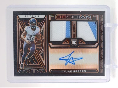 TYJAE SPEARS 2023 OBSIDIAN RPA ROOKIE ORANGE ETCH PATCH RC AUTO /49 Q5700 - Image 1 of 2