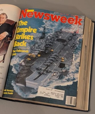 Newsweek Bound Magazine April to June 1982  Empire Strikes Back Falklands Crisis - Image 1 of 4
