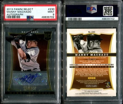PSA 9 2013 Select Autograph #230 Manny Machado RC/500 Baltimore Orioles POP16 Foto 1 de 3