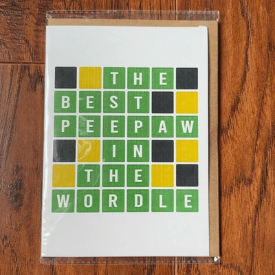 Wordle для Peepaw карта - лучший Peepaw в мире Wordle - отцов день карта - Изображение 1 из 2