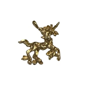 Unicorn Mythical Horse Charm Necklace Gold Color Pendant No Chain New - Picture 1 of 2