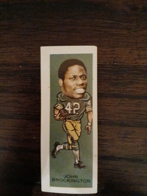 1973 SUGAR DADDY JOHN BROCKINGTON #8 FOOTBALL CARD GREEN BAY PACKERS EX COND - Image 1 of 2