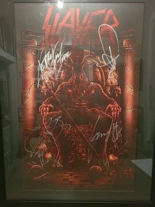 Poster SLAYER FIRMATO 4x Kerry King Tom Araya Paul Bostaph Gary Holt - Foto 1 di 9