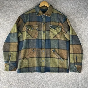 Brixton Jacket Men's Large Plaid Flannel Lined Quilted Wool Blend Skate Gorpcore - Picture 1 of 16