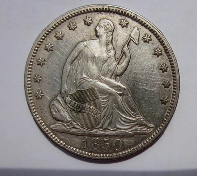 Medio dólar libertad sentada 1850/0-P 50C Philadelphia como nuevo VP-001 reabastecido 0 Cle Foto 1 de 2