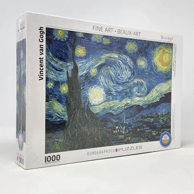 Eurographics Starry Night Puzzle Vincent Van Gogh 1000 Piece Factory Sealed NEW - Image 1 of 4